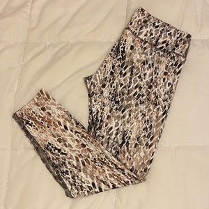 Cropped Snakeskin Leggings